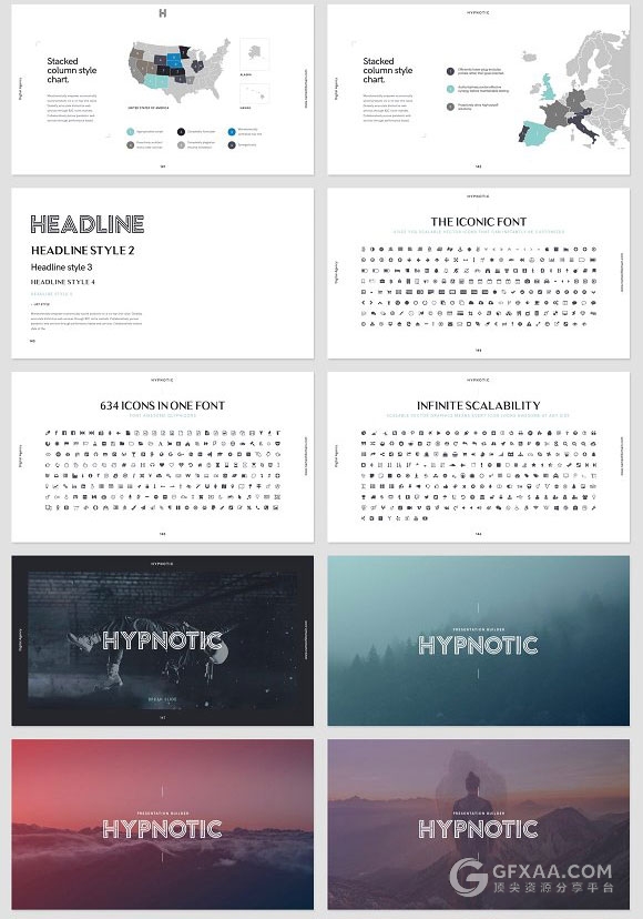 150多页欧美简约时尚keynote模板 - 顶尖PPT