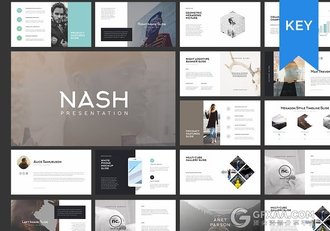 大气简约风格商务总结多用途keynote模板 - 顶尖PPT