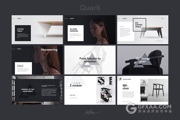 简约时尚服装产品展示keynote模板 - 顶尖PPT