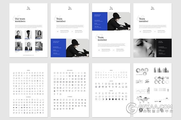 A4规格扁平化简约画册风格keynote模板 - 顶尖PPT