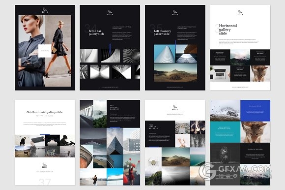 A4规格扁平化简约画册风格keynote模板 - 顶尖PPT