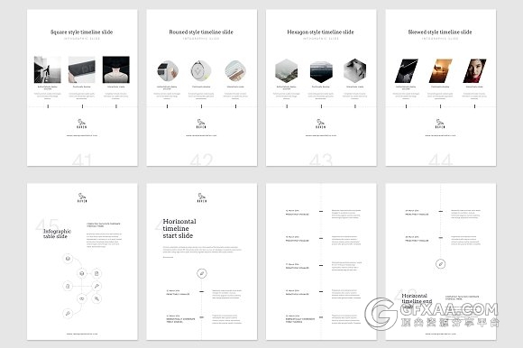 A4规格扁平化简约画册风格keynote模板 - 顶尖PPT