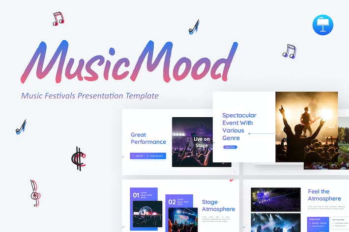音乐节活动策划介绍宣传keynote模板 - 顶尖PPT