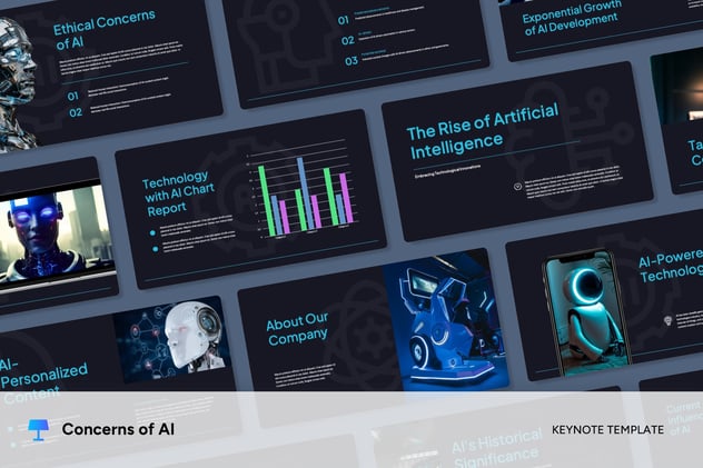 人工智能未来担忧分析Keynote模板 - 顶尖PPT