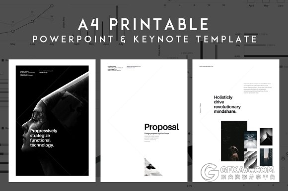 A4规格简约杂志画册风格PPT模板 - 顶尖PPT