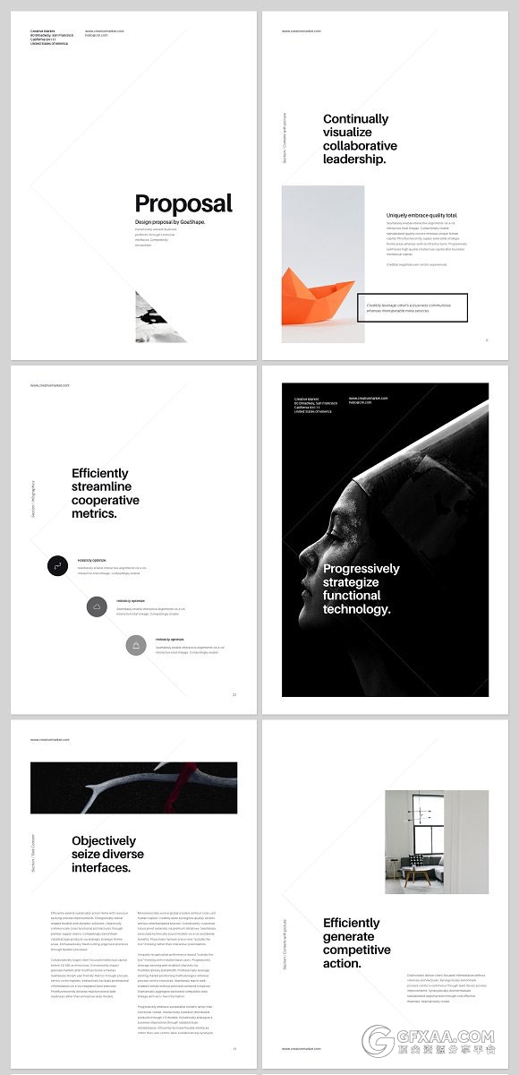 A4规格简约杂志画册风格PPT模板 - 顶尖PPT