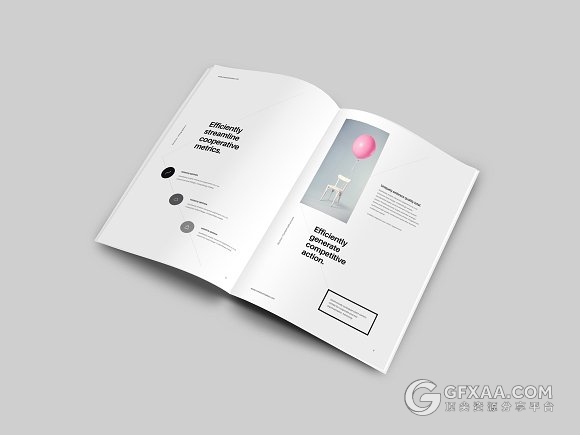 A4规格简约杂志画册风格PPT模板 - 顶尖PPT