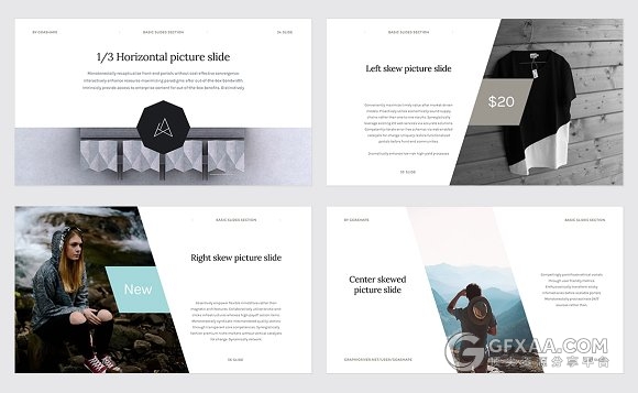 扁平化简约大气服装模特展示PPT模板 - 顶尖PPT