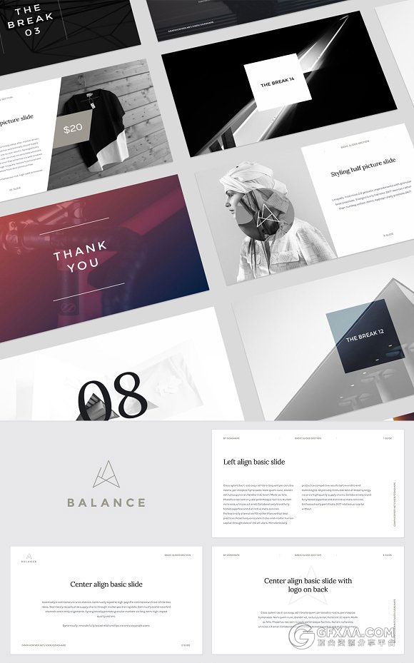 扁平化简约大气服装模特展示PPT模板 - 顶尖PPT