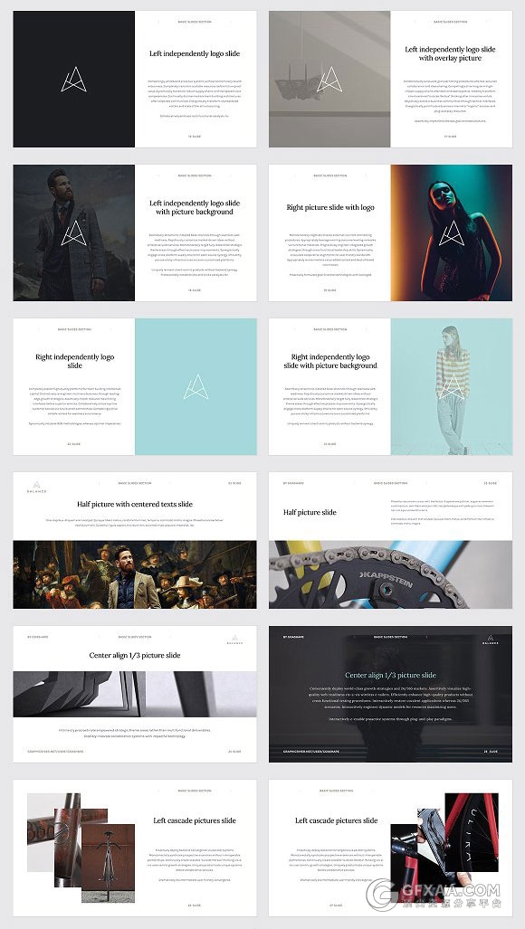 扁平化简约大气服装模特展示PPT模板 - 顶尖PPT