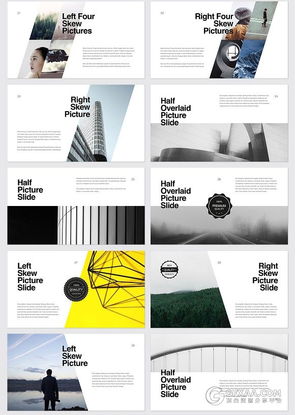 扁平化简约大气服装模特展示PPT模板 - 顶尖PPT