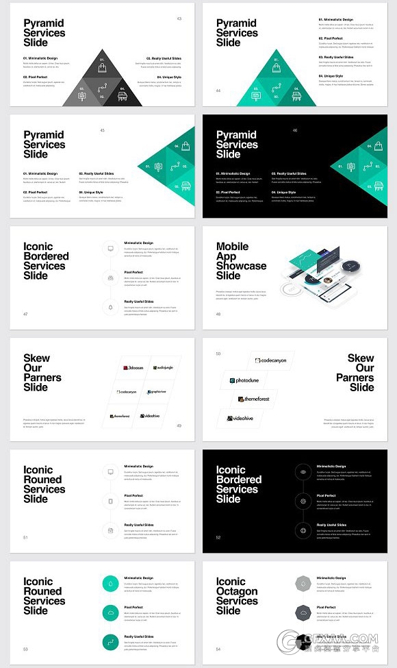 扁平化简约大气服装模特展示PPT模板 - 顶尖PPT