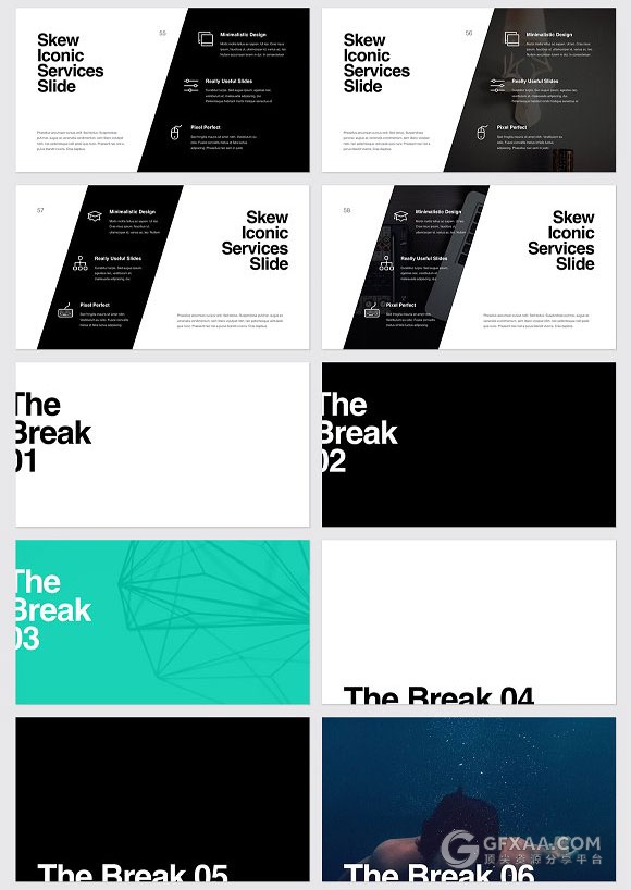 扁平化简约大气服装模特展示PPT模板 - 顶尖PPT