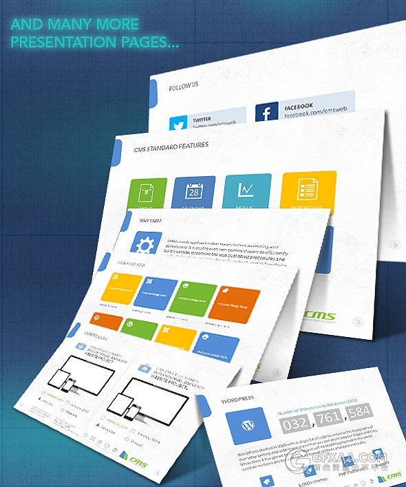 专业CMS网站管理系统市场分析PPT模板 - 顶尖PPT