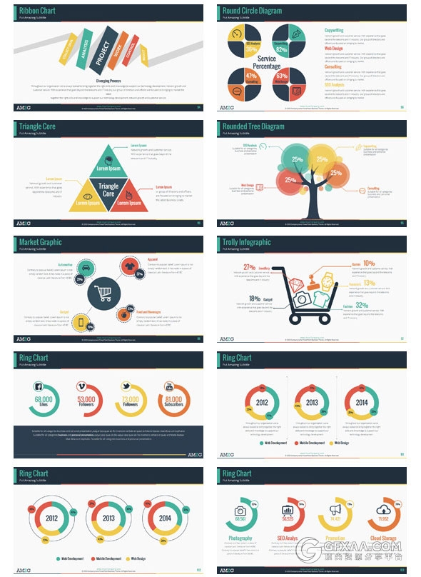 140页欧美商务多用途PPT模板 - 顶尖PPT