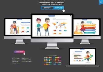 金融信息图形主题keynote模板 - 顶尖PPT