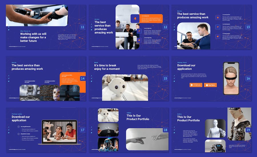 人工智能技术方案应用PPT模板 - 顶尖PPT