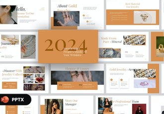 黄金首饰价格产品展示PPT模板 - 顶尖PPT