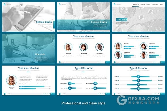 70页高端欧美系列PPT模板11种主题配色 - 顶尖PPT