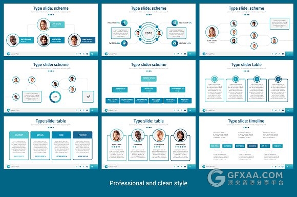 70页高端欧美系列PPT模板11种主题配色 - 顶尖PPT