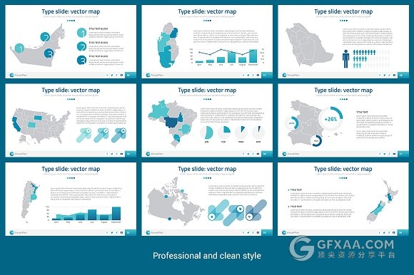 70页高端欧美系列PPT模板11种主题配色 - 顶尖PPT
