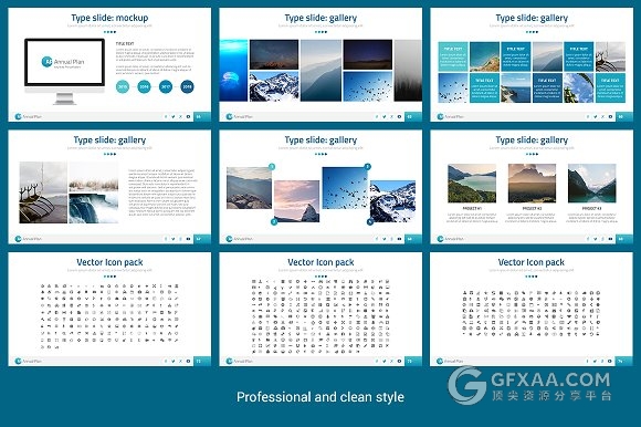 70页高端欧美系列PPT模板11种主题配色 - 顶尖PPT