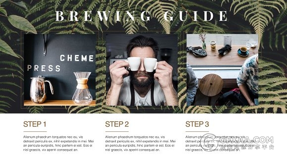 欧美风格咖啡系列keynote模板 - 顶尖PPT