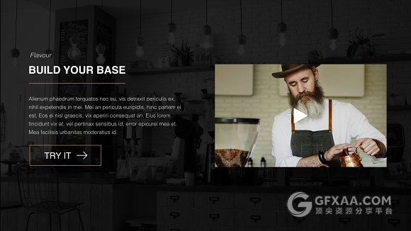 欧美风格咖啡系列keynote模板 - 顶尖PPT