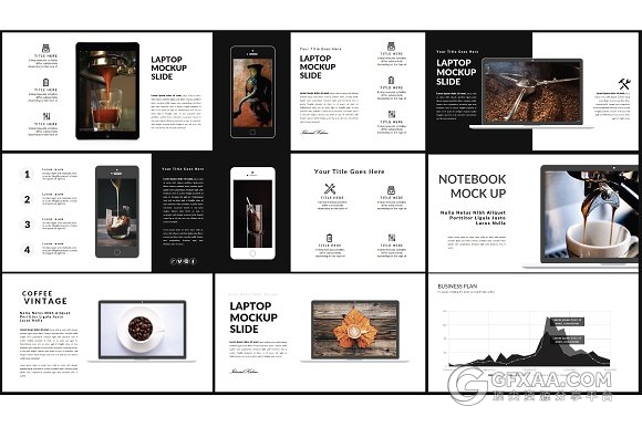 咖啡酿造发展历程多用途PPT模板 - 顶尖PPT