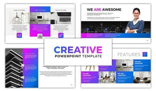 200多页渐变紫色精美商务多用途PPT模板 - 顶尖PPT