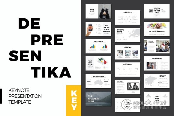 80页简约商务多用途风格keynote模板 - 顶尖PPT