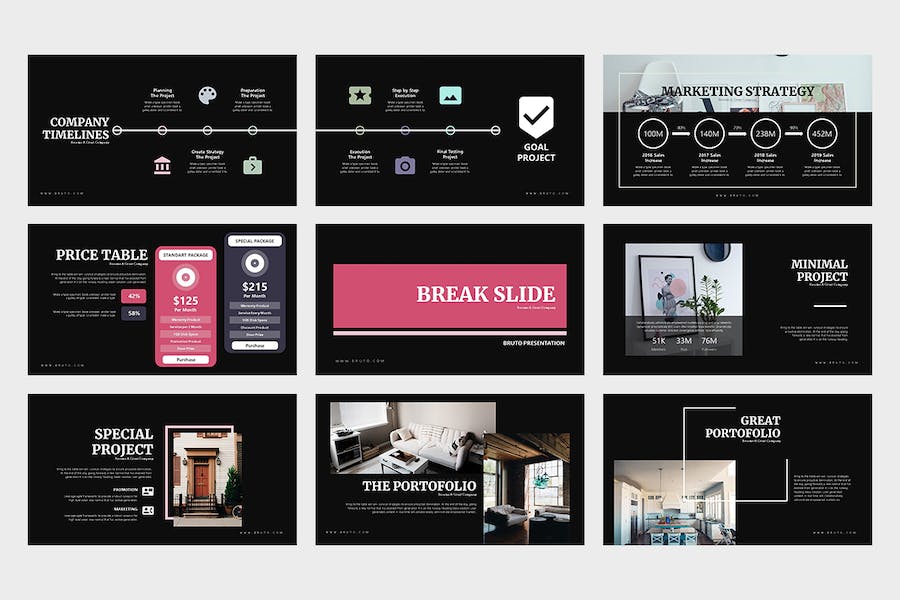 房地产楼盘项目销售推广Keynote模板 - 顶尖PPT