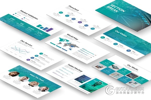 网络科技多用途PPT模板 - 顶尖PPT