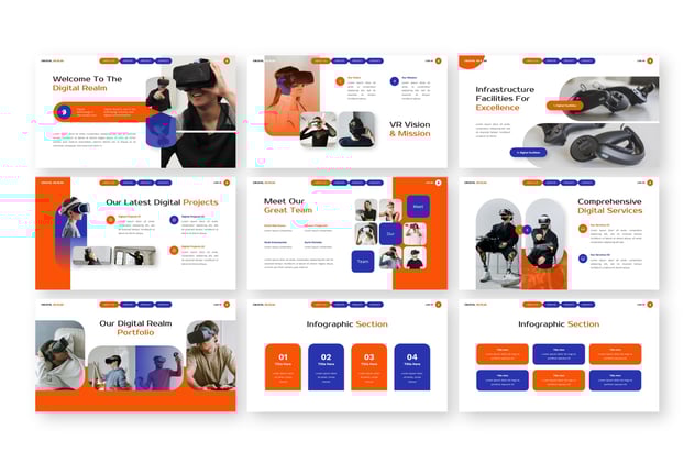 数字领域虚拟现实AI科技keynote模板 - 顶尖PPT