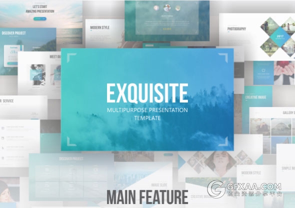 70多页高端渐变色系商务PPT模板21种配色主题 - 顶尖PPT