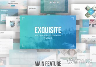 70多页高端渐变色系商务PPT模板21种配色主题 - 顶尖PPT