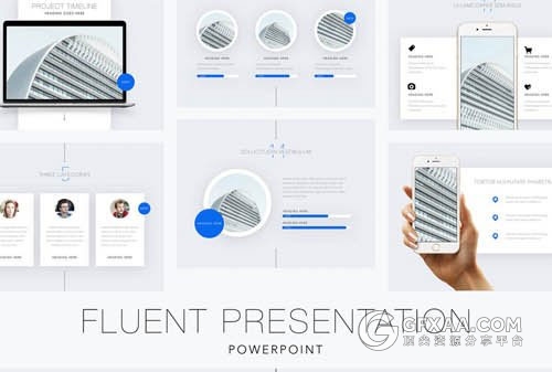 简约风格微粒体图形多用途PPT模板 - 顶尖PPT