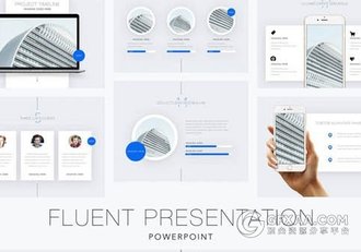 简约风格微粒体图形多用途PPT模板 - 顶尖PPT