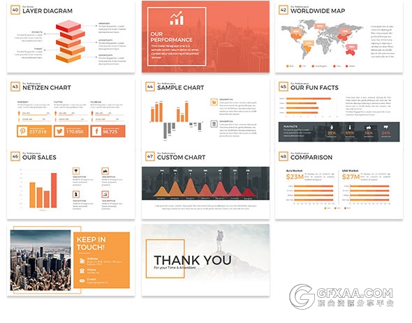 20种配色主题商务数据统计报告顶尖PPT模板 - 顶尖PPT