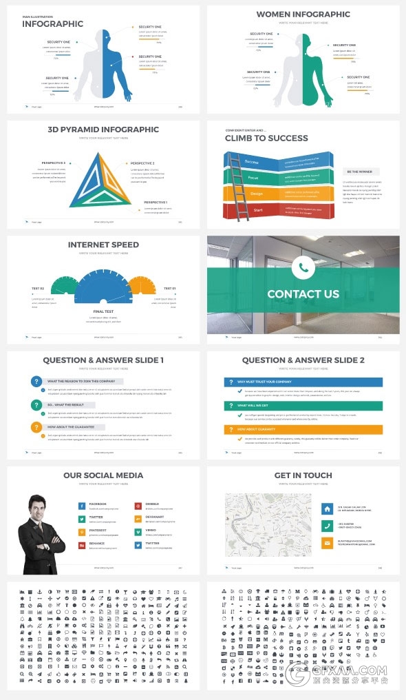 20种配色主题400页企业商务顶尖keynote模板 - 顶尖PPT