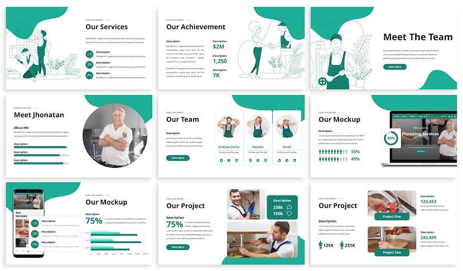 建筑卫浴讲述展示产品工程应用Keynote模板 - 顶尖PPT