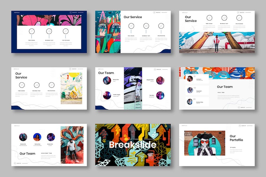 创意设计商务企业视觉展示Keynote模板 - 顶尖PPT