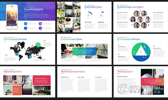 150精美渐变色商务多用途keynote模板 - 顶尖PPT