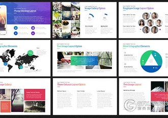 150精美渐变色商务多用途keynote模板 - 顶尖PPT