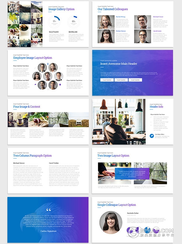 150精美渐变色商务多用途keynote模板 - 顶尖PPT