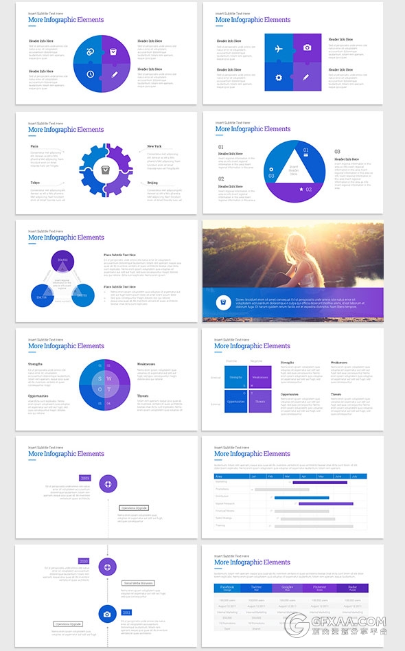 150精美渐变色商务多用途keynote模板 - 顶尖PPT