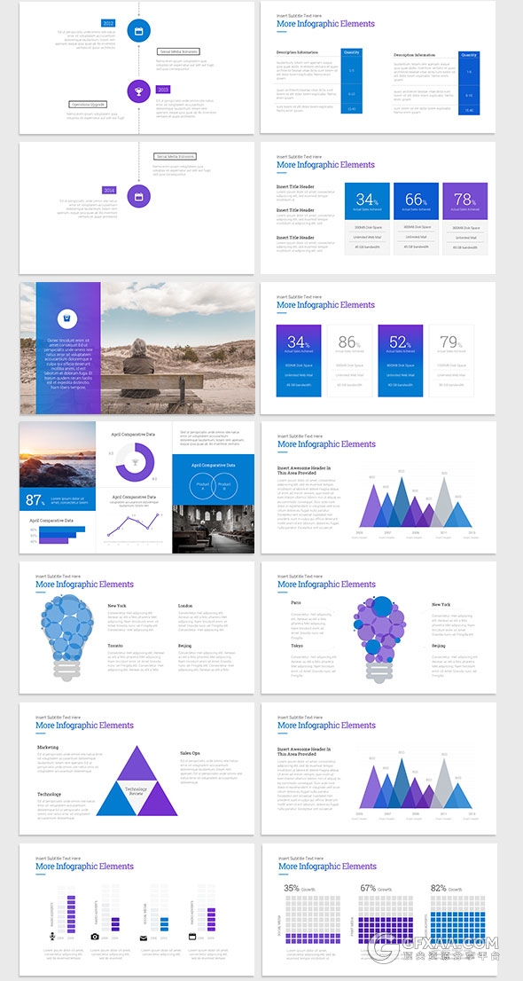 150精美渐变色商务多用途keynote模板 - 顶尖PPT