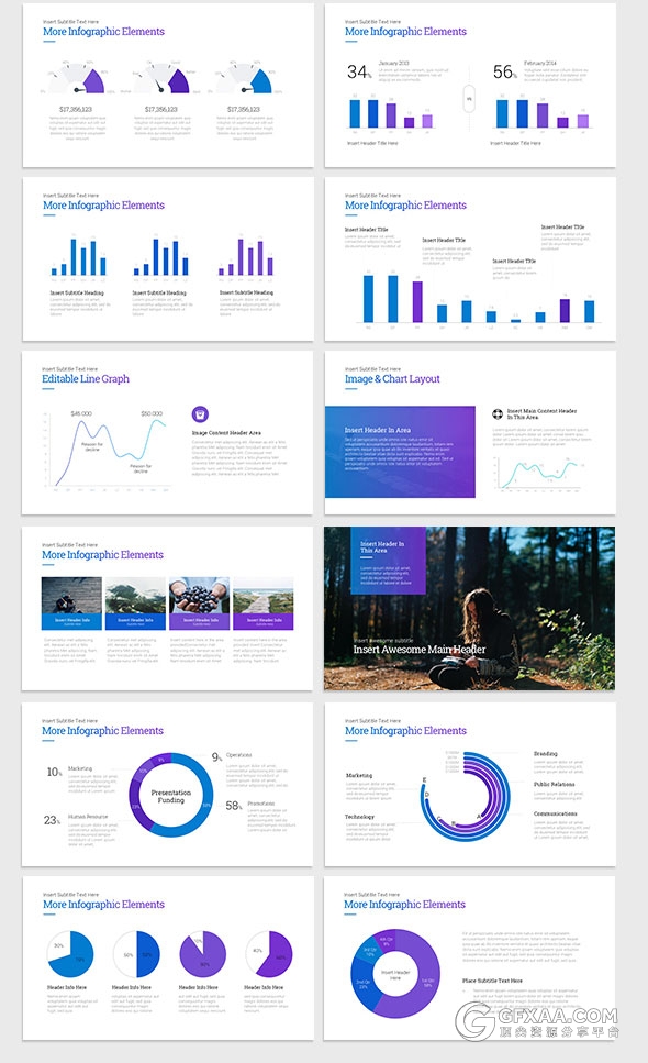 150精美渐变色商务多用途keynote模板 - 顶尖PPT