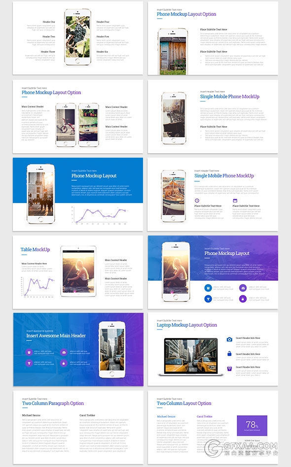 150精美渐变色商务多用途keynote模板 - 顶尖PPT