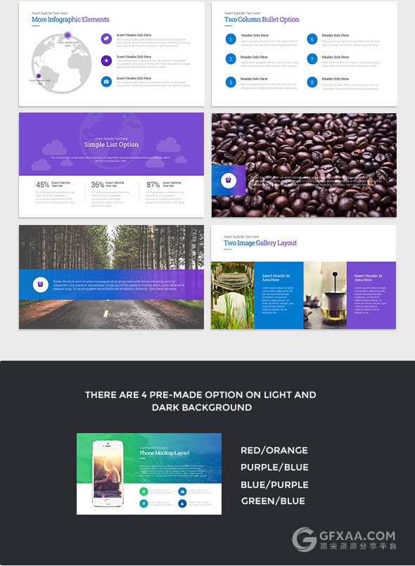 150精美渐变色商务多用途keynote模板 - 顶尖PPT